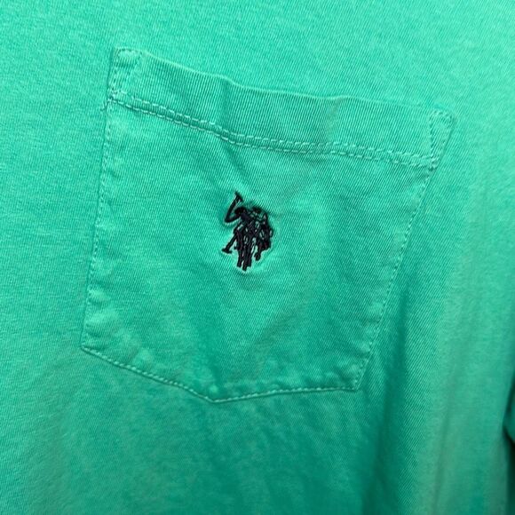 US Polo Assn. Short Sleeve Tee with Pocket Green Size L - Picture 3 of 4